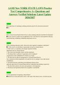 AAMI New YORK STATE LAWS Practice&NewLine;Test Comprehensive A&plus; Questions and&NewLine;Answers Verified Solutions Latest Update&NewLine;2026&sol;2027