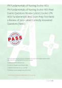 PN Fundamentals of Nursing Evolve HESI Real &NewLine;Exams Questions Review Latest &vert; Evolve LPN &NewLine;HESI Fundamentals Best Exam Prep Test Bank- &NewLine;a Review of 300&plus; Latest Correctly Answered &NewLine;Questions &lpar;New&excl;&rpar; 