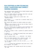 ESA CERTIFIED ALARM TECHNICIAN LEVEL 1 QUESTIONS AND CORRECT VERIFIED ANSWERS