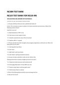 NCSBN TEST BANK&NewLine;NCLEX TEST BANK FOR NCLEX-RN