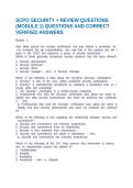 SCPO SECURITY &plus; REVIEW QUESTIONS &lpar;MODULE 1&rpar; QUESTIONS AND CORRECT VERIFIED ANSWERS