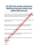 VERIFIED ITIS 1P97 Data Analysis and Business Modelling study guide solution new update 2026 exam tips