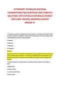 VETERINARY TECHNICIAN NATIONAL &NewLine;EXAMINATION&lpar;VTNE&rpar; QUESTIONS AND COMPLETE &NewLine;SOLUTIONS  WITH DETAILED RATIONALES NEWEST &NewLine;2026 &lpar;100&percnt; VERIFIED ANSWERS&rpar; ALREADY &NewLine;GRADED A&plus; 