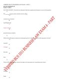 VERIFIED 2026-2027 BUS 3311 BUSINESS LAW EXAM 4 - PART 1
