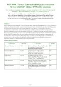 WGU C960 Discrete Mathematics II Objective Assessment 2026-2027 QUESTIONS AND ANSWERS ALREADY&NewLine;GRADED A&plus;&period; 100&percnt; Verified Solutions &vert; Updated Per Latest Guidelines &vert; Graded A&plus;
