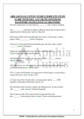AHR-110 EXAM 3 STUDY GUIDE &vert;COMPLETE STUDY&NewLine;GUIDE WITH 100&percnt; ACCURATE QUESTIONS&NewLine;&ANSWERS&period; EXCELLENCE GUARANTEED&period;