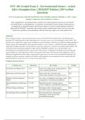 ENV 101 Graded Exam 2 2026-2027 QUESTIONS AND ANSWERS ALREADY GRADED A&plus;&period; 100&percnt; Verified&NewLine;Solutions &vert; Updated Per Latest Guidelines &vert; Graded A&plus;