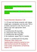 NR 601 Week 5 Quiz&colon; Thyroid Management & &NewLine;Diabetes Care&NewLine;Chamberlain University &ndash; Verified Questions & &NewLine;Answers
