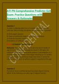 ATI PN Comprehensive Predictor Exit Exam&colon; Practice Questions with Answers & Rationales
