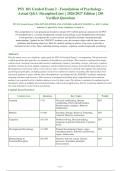 PSY 101 Graded Exam 2 2026-2027 QUESTIONS AND ANSWERS ALREADY GRADED A&plus;&period; 100&percnt; Verified&NewLine;Solutions &vert; Updated Per Latest Guidelines &vert; Graded A&plus;