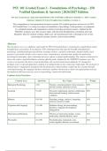 PSY 101 Graded Exam 1&comma;2&comma;3  And  4 2026-Package deal