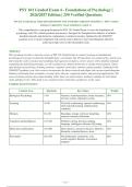 PSY 101 Graded Exam 4 2026-2027 QUESTIONS AND ANSWERS ALREADY GRADED A&plus;&period; 100&percnt; Verified&NewLine;Solutions &vert; Updated Per Latest Guidelines &vert; Graded A&plus;
