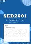 SED2601 Assignment 3 2026 - Distinction  &vert; Due 23 July 2026