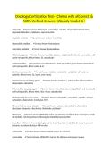 Oncology Certification Test &ndash; Chemo with all Correct & 100&percnt; Verified Answers &vert;Already Graded A&plus;