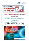 Lilley's Pharmacology for Canadian Health Care Practice &vert;NCLEX Review & Practice Questions and Answers with Rationales 5th Edition by&NewLine;Kara Sealock  isbn 978-0323694803 All Chapters Covered Questions and Verified Edition Graded A&plus;