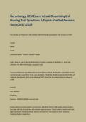Gerontology HESI Exam&colon; Gerontological Nursing Practice Questions & Study Guide 2027&sol;2028