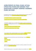 AORN Periop 101 Final Exam&colon; Operating Room Nursing Practice Questions & Study Guide 2027&sol;2028