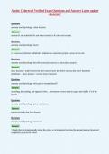 Absite&colon; Colorectal Verified Exam Questions and Answers Latest update&NewLine;2026&sol;2027