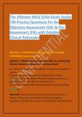 The Ultimate WGU D344 Study Guide&colon; 100 Practice Questions for the Objective Assessment &lpar;OA&rpar; & Pre-Assessment &lpar;PA&rpar; with Detailed Clinical Rationales