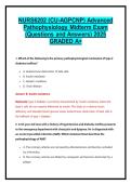 NURS6202 &lpar;CU-AGPCNP&rpar; Advanced Pathophysiology Midterm Exam &lpar;Questions and Answers&rpar; 2025 GRADED A&plus;