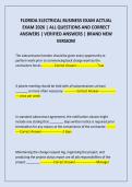 FLORIDA ELECTRICAL BUSINESS EXAM ACTUAL EXAM 2026 &vert; ALL QUESTIONS AND CORRECT ANSWERS &vert; VERIFIED ANSWERS &vert; BRAND NEW VERSION&excl;