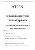 ATI PN Fundamentals Retake Qs Bank &lpar;Verified&rpar; &vert; 2026 Practice Questions &vert; Nursing PDF