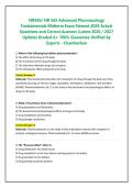 NR565&sol; NR 565 Advanced Pharmacology Fundamentals Midterm Exam Newest 2026 Actual Questions and Correct Answers &lpar;Latest 2026 &sol; 2027 Update&rpar; Graded A&plus; 100&percnt; Guarantee Verified by Experts - Chamberlain