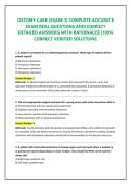 OSTOMY CARE &lpar;EXAM 3&rpar; 2026&sol;2027 COMPLETE ACCURATE EXAM REAL QUESTIONS AND CORRECT DETAILED ANSWERS WITH RATIONALES &lpar;100&percnt; CORRECT VERIFIED SOLUTIONS