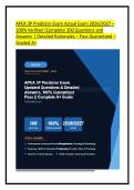 APEA 3P Predictor Exam Actual &NewLine;Exam 2026&sol;2027 &ndash; 100&percnt; Verified &NewLine;&vert;Complete 200 Questions and &NewLine;Answers &vert; Detailed Rationales &ndash; &NewLine;Pass Guaranteed &ndash;Graded A&plus; 