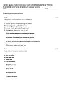 HSC 343 QUIZ 2 STUDY GUIDE 2026&sol;2027 &vert; PRACTICE QUESTIONS&comma; VERIFIED ANSWERS & COMPREHENSIVE HEALTH SCIENCE REVIEW