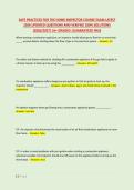 SAFE PRACTICES FOR THE HOME INSPECTOR COURSE EXAM LATEST &NewLine;2026 UPDATED QUESTIONS AND VERIFIED 100&percnt; SOLUTIONS &NewLine;&lpar;2026&sol;2027&rpar; &vert;A&plus; GRADED &vert;GUARANTEED PASS