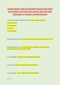 HUMAN GROWTH AND DEVELOPMENT REVIEW EXAM LATEST &NewLine;2026 UPDATED QUESTIONS AND VERIFIED 100&percnt; SOLUTIONS &NewLine;&lpar;2026&sol;2027&rpar; &vert;A&plus; GRADED &vert;GUARANTEED PASS 
