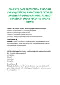 COHESITY DATA PROTECTION ASSOCIATE EXAM 2026&sol;2027 QUESTIONS AND CORRECT DETAILED ANSWERS &lpar;VERIFIED ANSWERS&rpar; ALREADY GRADED A&plus; &lpar;MOST RECENT&excl;&excl;&rpar; &lpar;BRAND NEW&excl;&excl;&rpar;