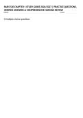 NURS 520 CHAPTER 1 STUDY GUIDE 2026&sol;2027 &vert; PRACTICE QUESTIONS&comma; VERIFIED ANSWERS & COMPREHENSIVE NURSING REVIEW