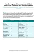 Certified Registered Nurse Anesthetist &lpar;CRNA&rpar; Certification Exam &ndash; Official Nurse Anesthesia Certification Board &ndash; 2026&sol;2027 Academic Year &ndash; Verified Questions and Answers for Nurse Anesthesia Students and Professionals