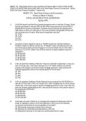 MGMT 170 - Real Estate Finance and Investments Professor Mark S&period; Karlan FINAL EXAM PRACTICE QUESTIONS Spring 2026 AND UCLA Real Estate Finance & Investments - Spring 2026 Final Exam Practice Questions - Answer Key