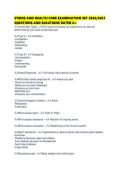 STRESS AND HEALTH CORE EXAMINATION SET 2026&period;pdf