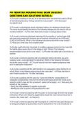 PN PEDIATRIC NURSING FINAL EXAM 2026&period;pdf&NewLine;&NewLine;1&period; Document information