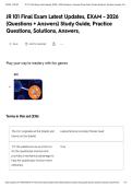 JR 101 Final Exam Latest Updates&comma; EXAM - 2026 &lpar;Questions &plus; Answers&rpar; Study Guide&comma; Practice Questions&comma; Solutions&comma; Answers&comma;&NewLine;&NewLine;