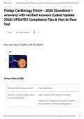 Fisdap Cardiology EXAM - 2026 &lpar;Questions &plus; Answers&rpar; with verified Answers &lpar;Latest Update 2026&rpar; UPDATE&excl;&excl; Compliance Tips & How to Pass Fast&NewLine;&NewLine;