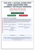 CSA W47&period;1 Welding Certification Exam Test Bank - 250 Questions with Verified Answers & Rationales