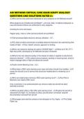 AIR METHODS CRITICAL CARE EXAM SCRIPT 2026&sol;2027&NewLine;QUESTIONS AND SOLUTIONS RATED A&plus;