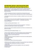 AIR METHODS CRITICAL CARE EVALUATION EXAM&NewLine;2026&sol;2027 QUESTIONS AND SOLUTIONS RATED A&plus;