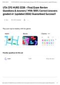 UTA CP2 NURS 5338 - Final Exam Review Questions & Answers &vert; With 100&percnt; Correct Answers graded A&plus; &lpar;updated 2026&rpar; Guaranteed Success&excl;&excl;&NewLine;&NewLine;