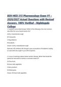 BSN HESI 315 Pharmacology Exam V1 &ndash; 2026&sol;2027 Actual Questions with Revised Answers&comma; 100&percnt; Verified - Nightingale College