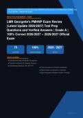  LMR Georgette's PMHNP Exam Review Actual 2026&sol;2027 &ndash; Complete Exam-Style Questions &vert; 100&percnt; Verified &ndash; Pass Guaranteed &ndash; A&plus; Graded