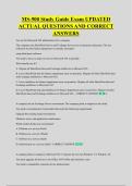 MS-900 Study Guide Exam UPDATED &NewLine;ACTUAL QUESTIONS AND CORRECT &NewLine;ANSWERS