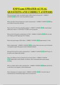 ENP Exam UPDATED ACTUAL &NewLine;QUESTIONS AND CORRECT ANSWERS