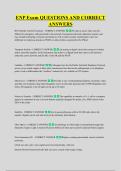ENP Exam QUESTIONS AND CORRECT &NewLine;ANSWERS