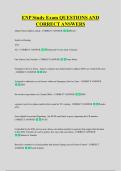ENP Study Exam QUESTIONS AND &NewLine;CORRECT ANSWERS